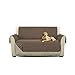 PETCUTE Lujo Cubre para Silla Fundas de Sofa Protector de sofá o sillón, Dos o Tres plazas Marrón Claro 2 plazas