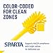 SPARTA Large Water Bottle Brush Ideal for Wide-Mouth Jars, Bottles and Tumblers, Dishwashing Tool with Handle for Home and Commercial Kitchens, Plastic, 12 Inches, Yellow