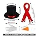 Shurhome Snowman Costume Hat Snowmen Fashion Hat Scarf White Gloves Christmas Cosplay Set Party Supply Set