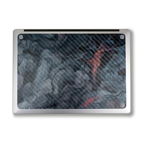 Image of Carbon Fiber Laptop Skin Compatible with Surface Laptop 7 15 inch (2024) - Storm Cloud - Premium 3M Vinyl Protective Wrap Decal Cover - Easy to Apply | Crafted in The USA by MightySkins