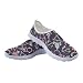 Kuiaobaty Sneakers da donna in rete traspirante da corsa, senza lacci, con orsetto e mandala, a righe arcobaleno, Acchiappasogni., 41.5 EU
