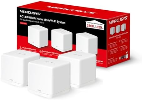 MERCUSYS Halo H30G (3-PACK) - Sistema Wi-Fi Mesh AC1300 para toda...