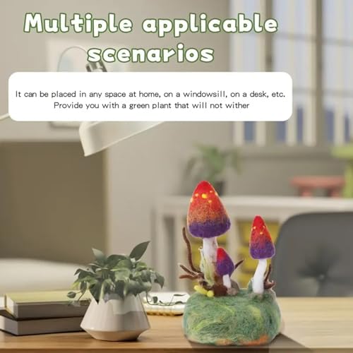 Image of CZHYINB Mushroom Needle Felting Kit, Wool Felting Kits for Beginners, Wool Felting Kit with Felting Pad, Felting Needles and Instruction for Beginners Adult, Needle Felting Starter Kit for DIY Lovers