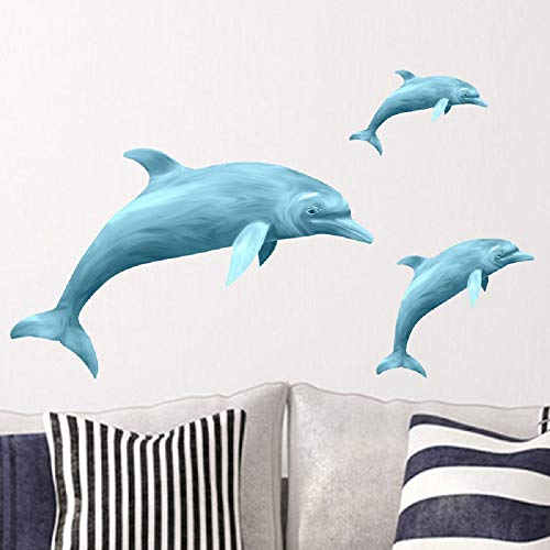 Vinilos Decorativos 3 Piezas Dolphin Removible 12x23in miniatura 4