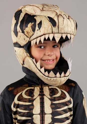 Disfraz completo de esqueleto de dinosaurio para niños miniatura 4