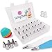 Swirly Bake Cake Decorating Set da 50 Pezzi Piping Tips, Sacchetti riutilizzabili e usa e getta, accoppiatori, stampi per cupcake, custodia di stoccaggio E-Book incluso