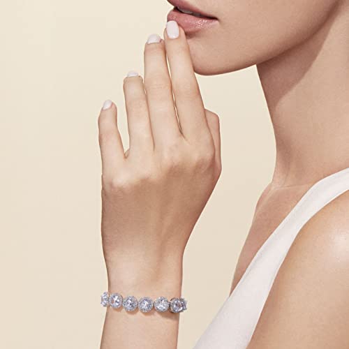 Koopu Bracelets For Women 18K White Gold Plated Cz Bracelets Women And Teen Girls Tennis Bracelets Cubic Zirconia Stunning Silver Color Women Bracelets With Gift Box #TOP1