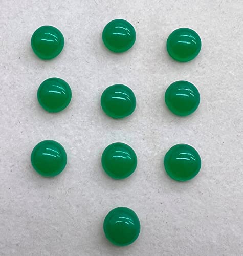 Loose Gemstone 10Pieces Green Onyx 10 Pieces Stone Size 8X8Mm Shape Round Cut Smooth Making, Beading & Craft Supplies 7$St03D27 #TOP6