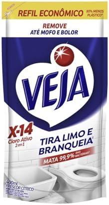 Tira Limo veja Banheiro X14 400ml Refil Econômico