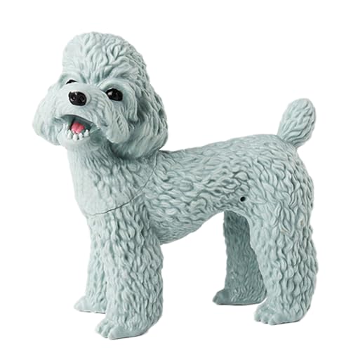 AENIMELY Hollow Poodle Dog Figurine – Realistic Pet Animal Toy for Kids, Educational Dog Breed Model, Cake Topper Display