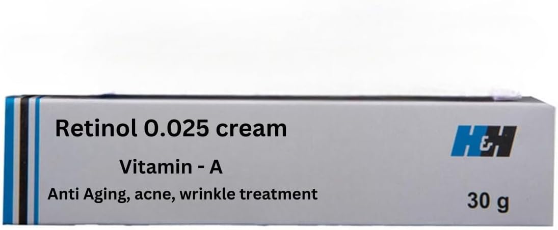Retinol Cream 0.025 Vitamin A Repairs Fine Lines & Wrinkles, Scar Treatment, Age and Sun Spots, Anti-Aging Formula, 30g