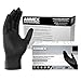 AMMEX Medical Black Nitrile Gloves - 4 mil, Latex Free, Powder Free, Textured, Disposable, Non-Sterile, Large, ABNPF46100, Case of 1000