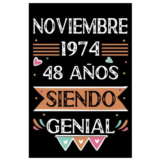 CUADERNO, Noviembre 1974, 48 Años Siendo Genial: Libro de visitas, cuaderno, 110 páginas de felicitaciones, idea de regalo, regalo Para la esposa, novia, mujer, La madre
