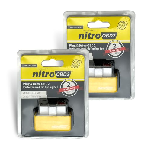 Qurbuns 2 PCS Power Upgrade Pro for Car Torque Boost with Play and Plug 25% More Torque and 35% More Power Universal for Gas-oline Vehicles (Yellow)