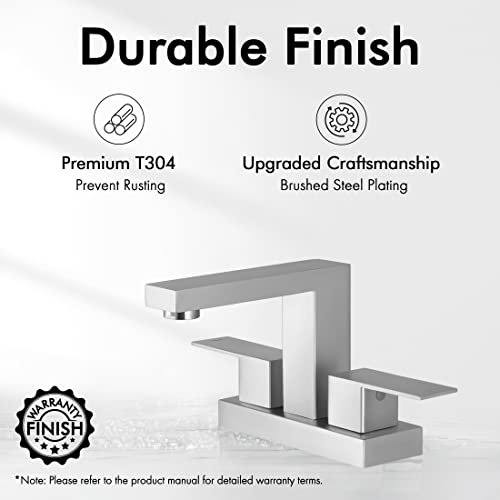 Kes Shower Faucet With Tub Spout Rainfall Shower Head With Handheld Shower & Bathroom Sink Faucet With Supply Lines, Xb6305S12-Bn+L4150Lf-Bs #TOP6