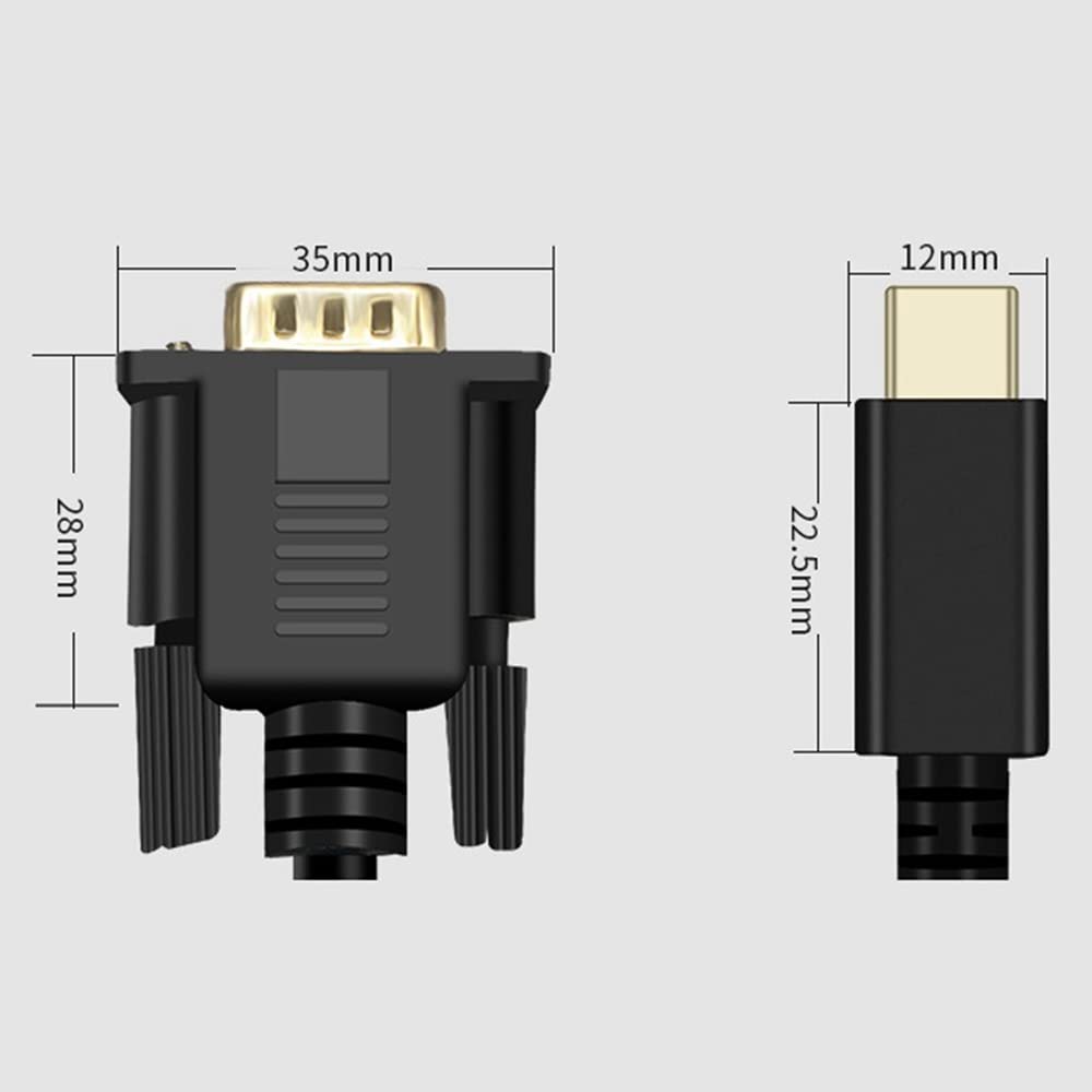 HURRISE Connecteur USB C Vers VGA JORINDO JD0756 Adaptateur USB C Vers VGA Type‑C Mâle Vers VGA
