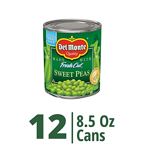 Image of Del Monte FRESH CUT Sweet Peas, Canned Vegetables, 12 Pack, 8.5 oz Can