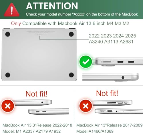 AKIT Compatible with MacBook Air 13 inch Case 2026 2025 2024 2023 2022 M5 M4 M3 M2 A3449 A3240 A3113 A2681, Laptop Hard Shell Cover with Screen Protector + Keyboard Cover for Mac Air 13.6 - Blue Beach by AKIT - Used condition - Image 7