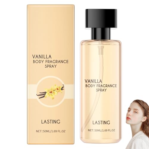 Spray profumato per il corpo alla vaniglia, spray per capelli e corpo da donna, fragranza a lunga durata, nutriente e idratante, formato da viaggio, leggero (1pcs)