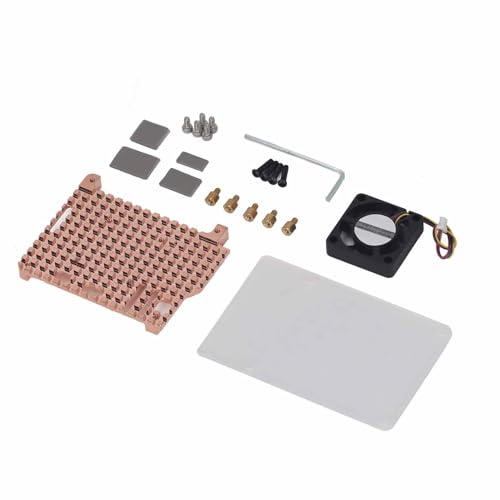 SUNGOOYUE Ventilador Disipador de Calor RasPi 5B, Conjunto de Enfriamiento Eficiente Hecho de Acrílico de Cobre para un Funcionamiento Suave, Ideal para Entusiastas del Bricolaje