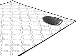 Encasa Homes Ironing Mat/Pad (120 x 70 cm) with 3mm Padding & Silicone Iron Rest for Steam Pressing on Tabletop or Bed - Heat Resistant, Portable, Quilting & Travel Blanket -
