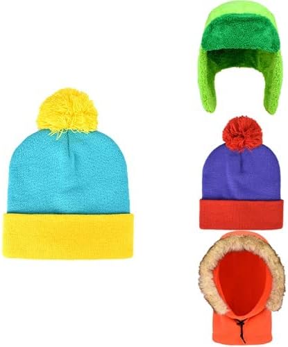 Concept One South Park Cartman, Kyle, Kenny, and Stan Beanie Cosplay Bundle