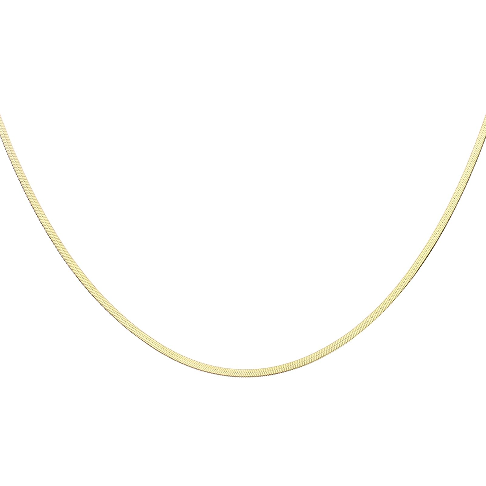 Herringbone Necklaces Stainless Steel Snake Chain Necklace Adjustable Flat Chain for Women Jewelry Gift