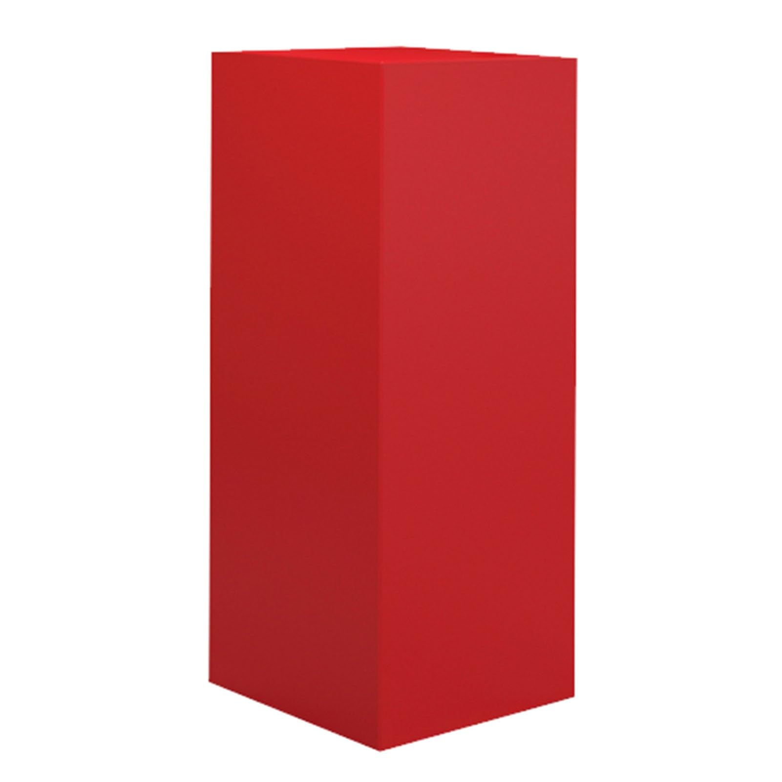 Supports décoratifs pour sculptures et gâteaux au design épuré rouge 30x30x80 cm