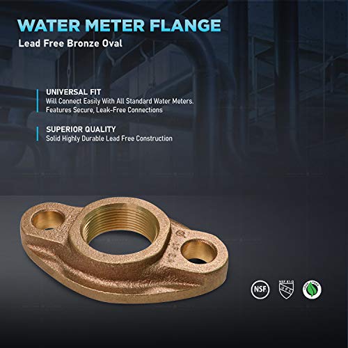 Image of Midline Valve XNGU200-OM Water Meter Flange; 2 in. FIP Connection; Bronze