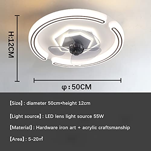 Ventilateur de plafond 55W avec lampe LED et télécommande - 4