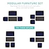 Best Choice Products 4-Piece Outdoor Wicker Patio Conversation Furniture Set for Backyard w/Coffee Table, Seat Cushions - Brown/Navy #1