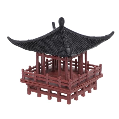 TOYANDONA Decoración de Pabellón Chino de Plástico Modelo de Pabellón Retro para Mesa Adorno de Jardín Simulado para Bonsái