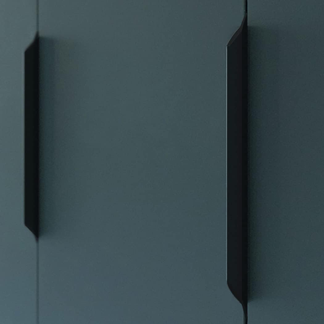 Cabinet Pull Handles,Finger Edge Pull,Aluminium Alloy Invisible Handles Finger Edge Pull DrawerHandles Wardrobe Kitchen Cupboard Furniture Knobs Black 2 Pieces (Overall Length 500mm)(Size:Overall leng
