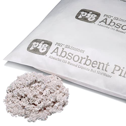 Image of PIG Skimmer Oil-Only Absorbent Pillow | Absorbs Oil-Based Liquids | 1 /2 Gal Absorbency | 12 inch L x 12 inch W x 1 inch H | 10 Pillows | PIL405