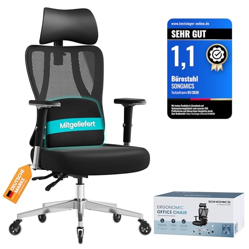 SONGMICS Bürostuhl ergonomisch, Schreibtischstuhl, Gaming-Stuhl,...