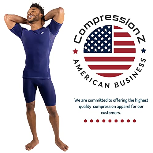 Image of CompressionZ Men's Short Sleeve Compression Shirt - Athletic Base Layer