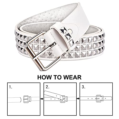 Panegy Cintura da Donna di Pelle con Borchie