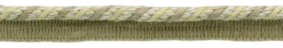 Corde torsadée brillante 0,5 cm ivoire et beige de 21,5 m Style 0516EMP #W01