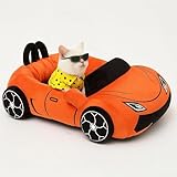 VIEFIN Cute Cat Beds Kitten Beds, Soft Small Dog Beds, Washable Pet Beds for Puppy and Kitty, Funny Supercar Cat Toys, 24 Inch