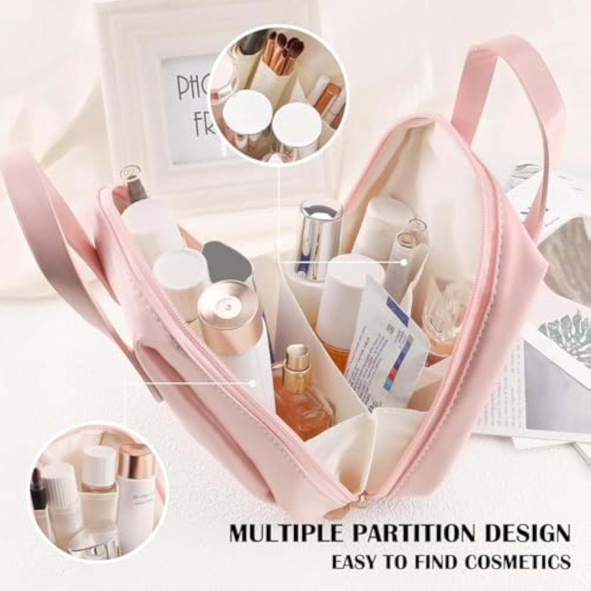 Waterproof Makeup Bag, Large Capacity Travel Organizer