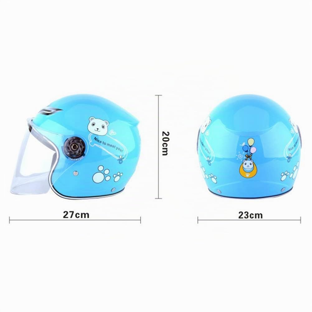 Casco de bicicleta para niños y niñas, cálido y resistente al viento, cascos de monopatín para bicicleta, bicicleta de equilibrio, scooter para niñas y niños (azul)