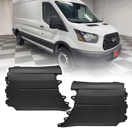 HAPSO for Ford Transit-150/250 2015 16 17 18 2019 Bumper Cover Extension 2Pcs Rear Passenger Driver Side?Short 130In Wheel Base PP Plastic Textured Black