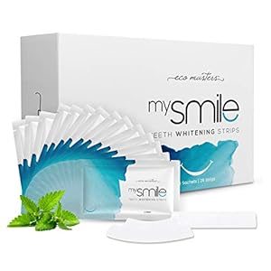 mysmile Teeth Whitening Strips – Natuurlijke bleekstrips om thuis tanden te bleken – Peroxide-vrij – 28 strips