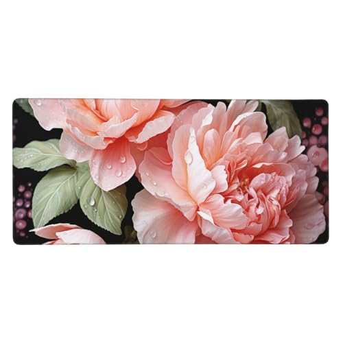 Tapis de souris de jeu pivoine pour stabiliser votre clavier de bureau