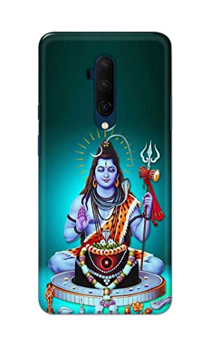 Image of Printed Hard Back Cover Case for OnePlus 7T Pro | OnePlus 7 Pro Back Cover (Lord Shiva) -1803