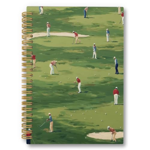Laveliabel Vintage Golf Spiral Notebook, 5.5x8.3in