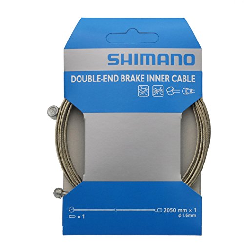 SHIMANO Spares Road/MTB Dual Ended Brake Steel Inner Wire, 1.6 x 2050 mm, Box 10 Silver
