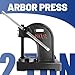 2 Ton Arbor Press,8.5'' Maximum Height Heavy-Duty Bench Mounted Shop Press with Reversible Ram & Steel Anvil, Industrial Hand Operated Press for Bending, Punching, Staking (Black 2 ton)