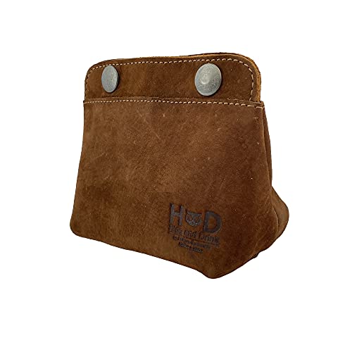 Hide & Drink, Leather Double Snap Pouch, Coin Purse, Cash & Card Holder, Cable Organizer, Makeup, Handmade Includes 101 Year Warranty (Swayze Suede)3