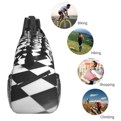 Bolso bandolera cruzado para hombre negro miniatura 6